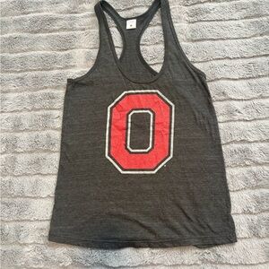 HOMAGE Charcoal Tank Top with Red Logo